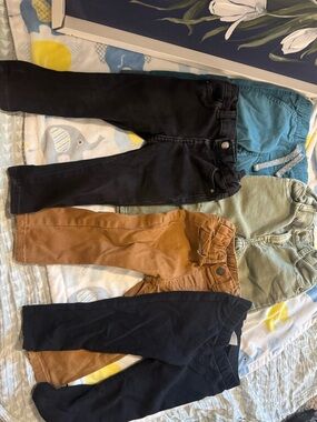 Cat & Jack Kids Pants Multi-Pack - Black, Blue, Green, Brown